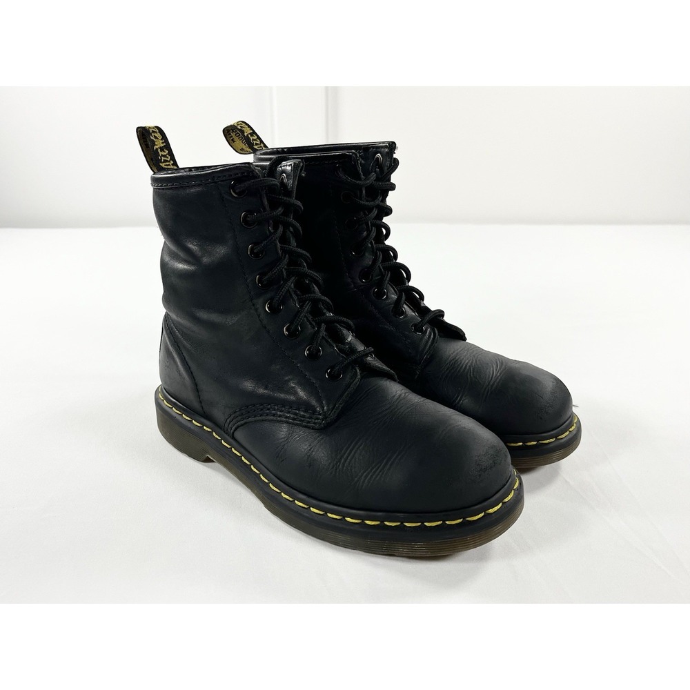 Dr. Martens 1460 Black Nappa Leather Combat Boots Women's 7 EU 38 8-Eye Ankle